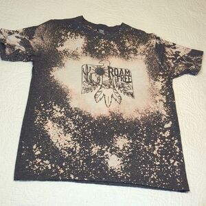 Next Level Apparel Splatter Graphic Tee - Black and Cream